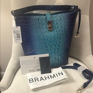 NWT Brahmin Blue Shira Affinity Ombré Melbourne Shoulder bag